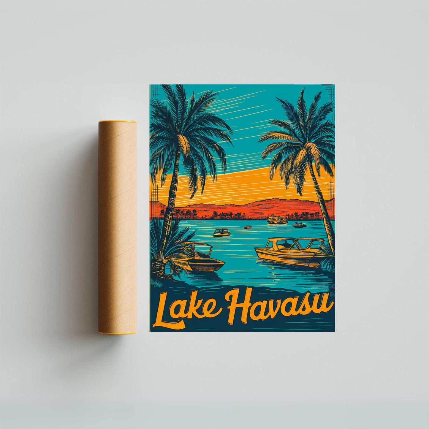 Lake Havasu Vintage Travel Poster