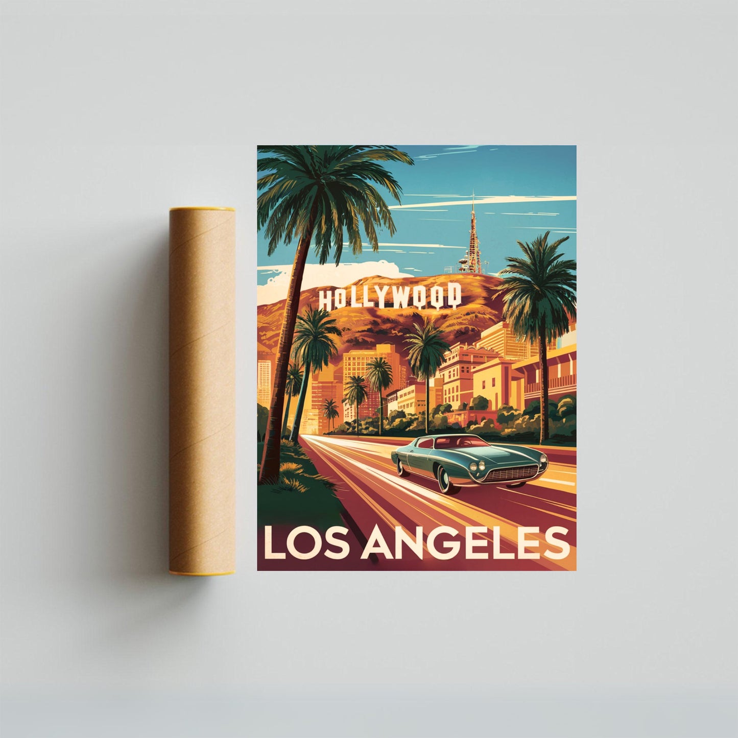 Los Angeles Vintage Travel Poster