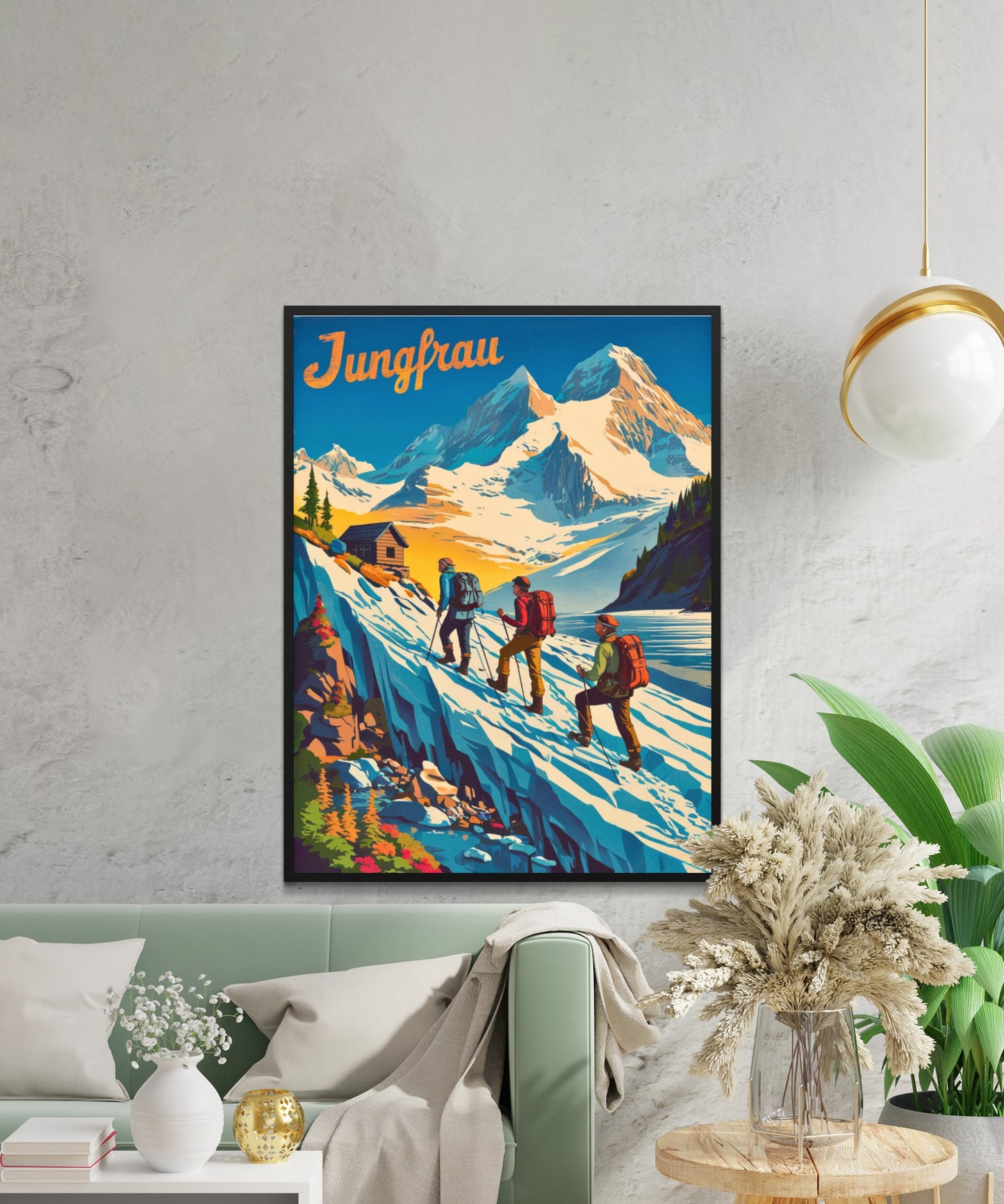 Jungfrau Vintage Travel Poster