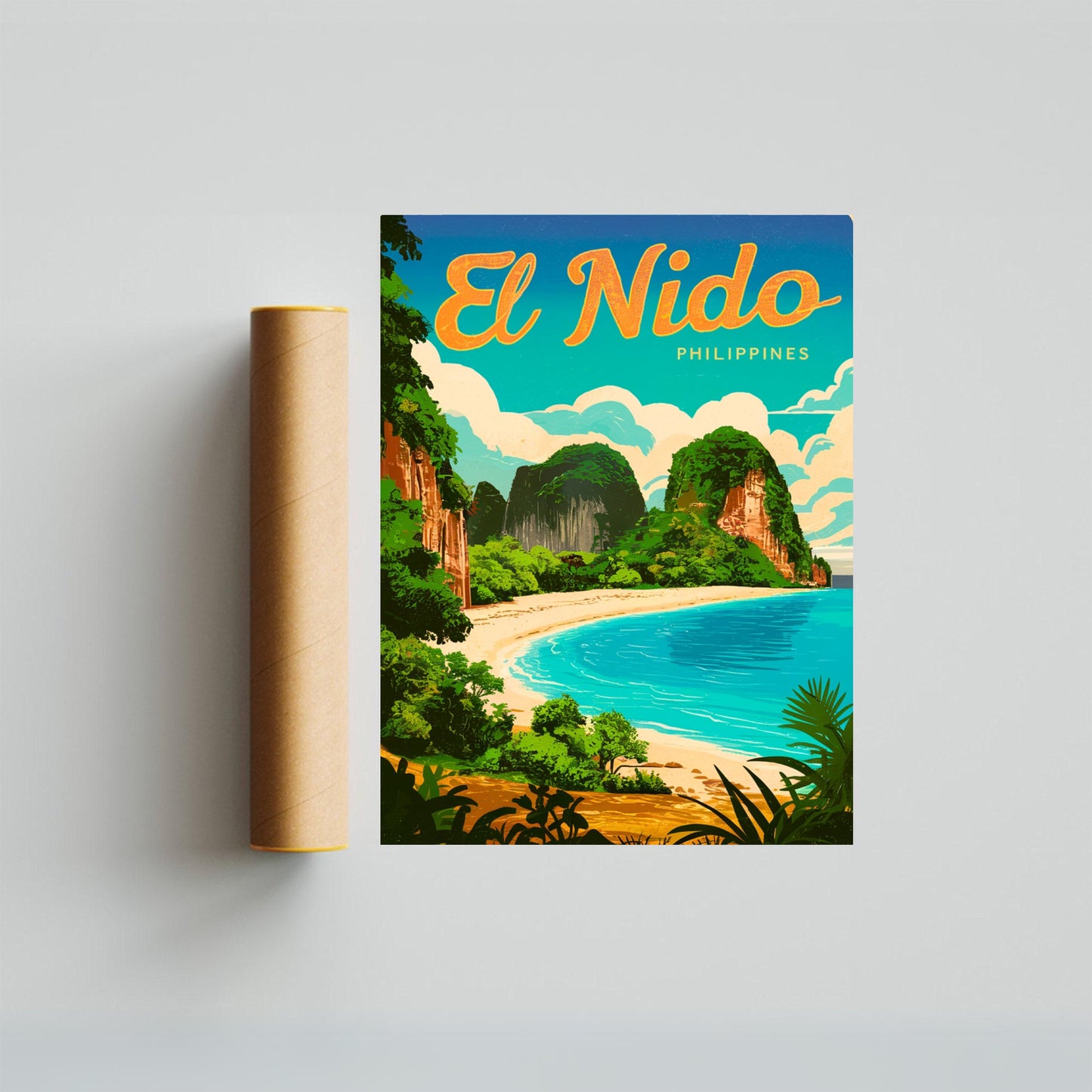 El Nido Vintage Travel Poster