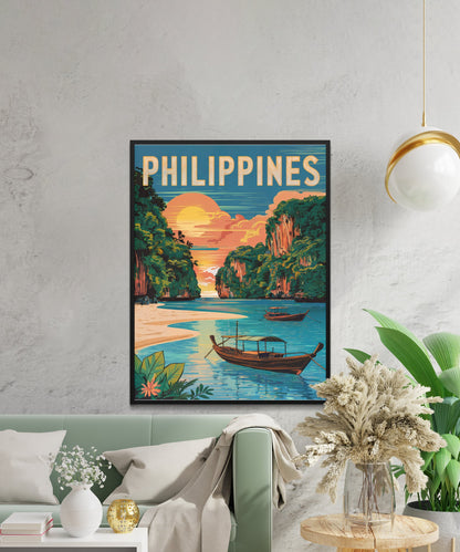 Philippines Vintage Travel Poster - Timeless Tropical Paradise