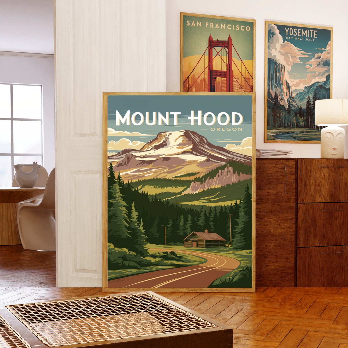 Mount Hood Vintage Travel Poster -Iconic Northwest Peak