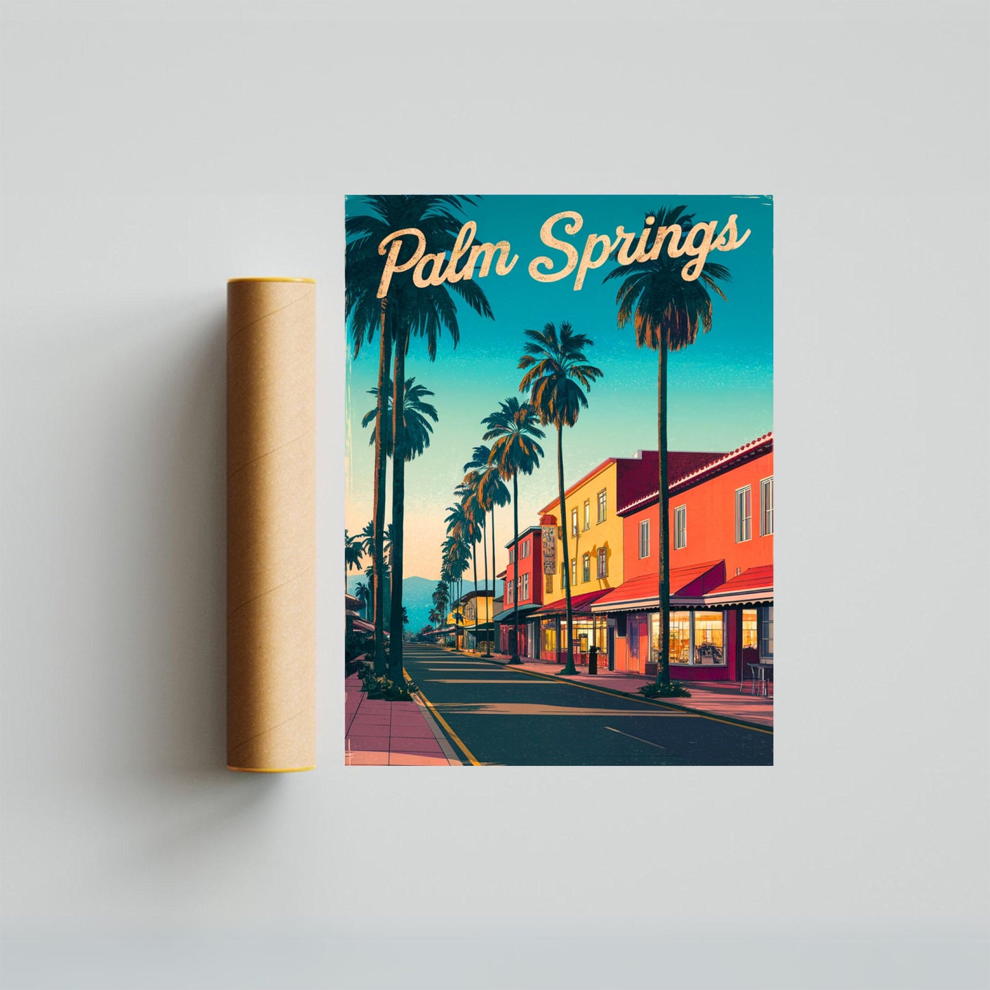 Palm Springs Vintage Travel Poster - Clear Waters