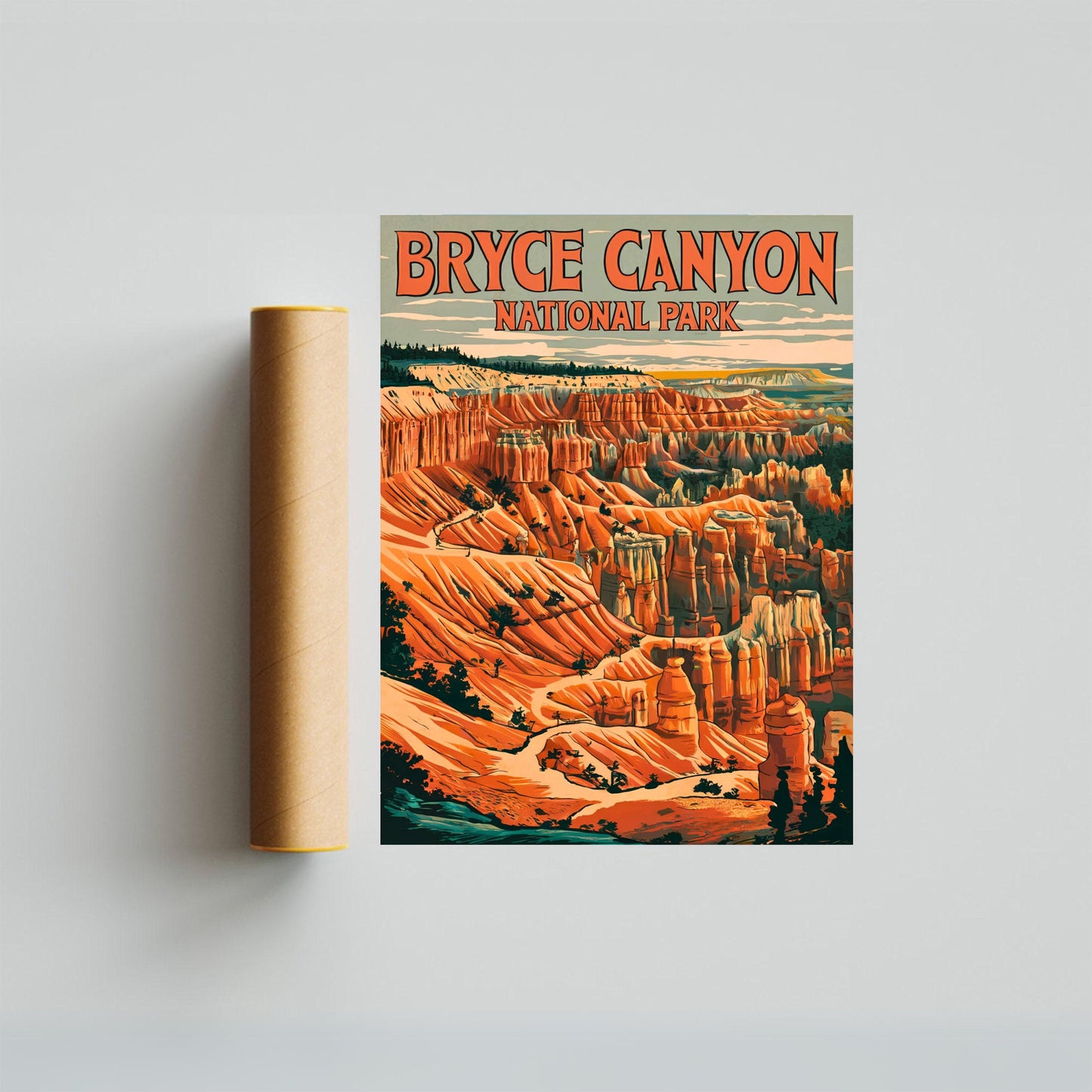 Bryce Canyon Vintage Travel Poster