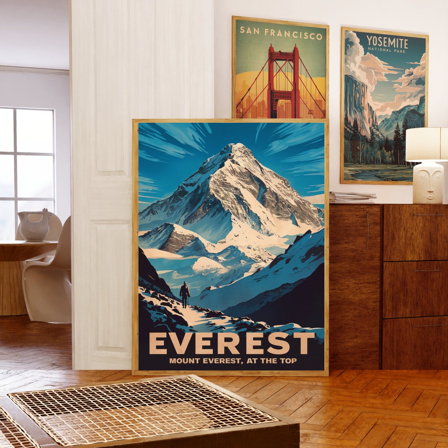 Mount Everest Vintage Travel Poster- Majestic Heights