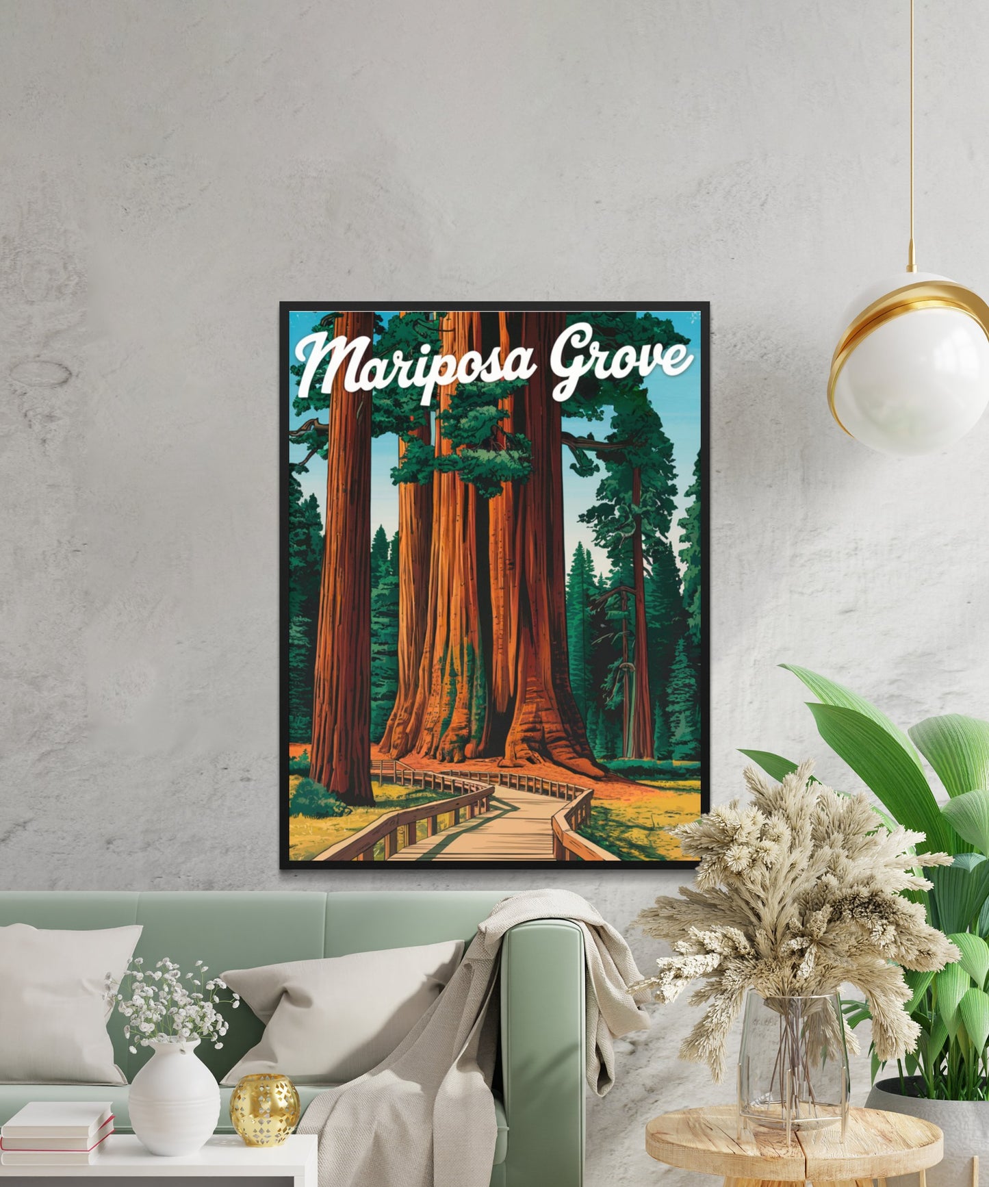 Mariposa Grove Vintage Travel Poster - Forest Majesty