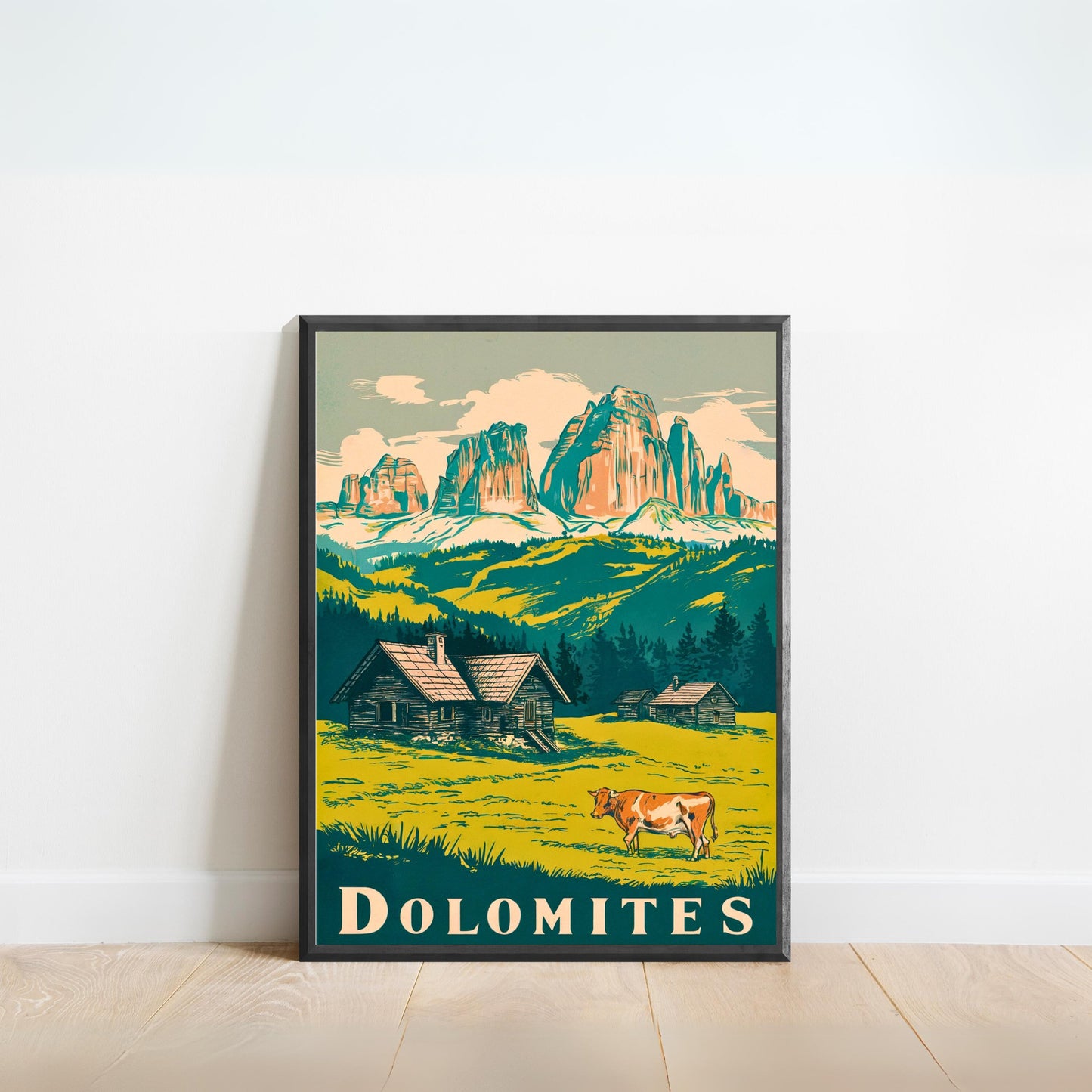 Dolomites Vintage Travel Poster