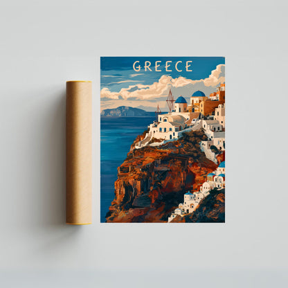 Greece Vintage Travel Poster