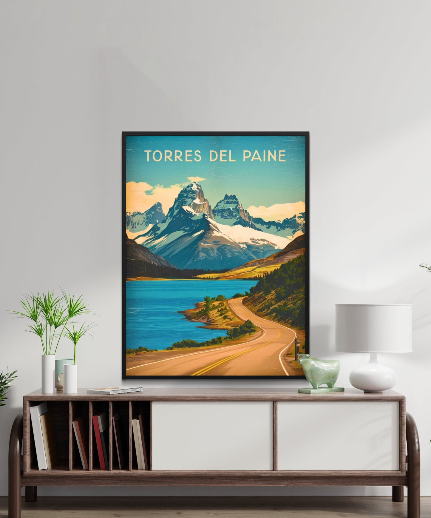 Torres del Paine Vintage Travel Poster