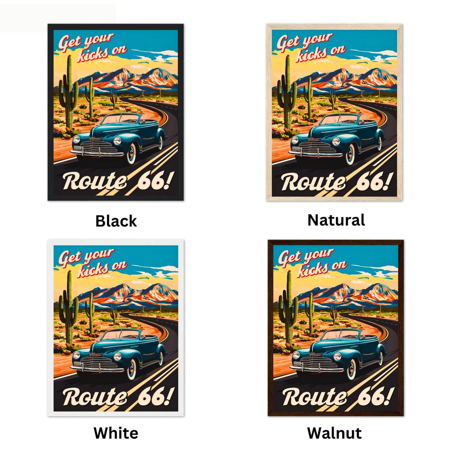 Route 66  Vintage Travel Poster - Main Street of America