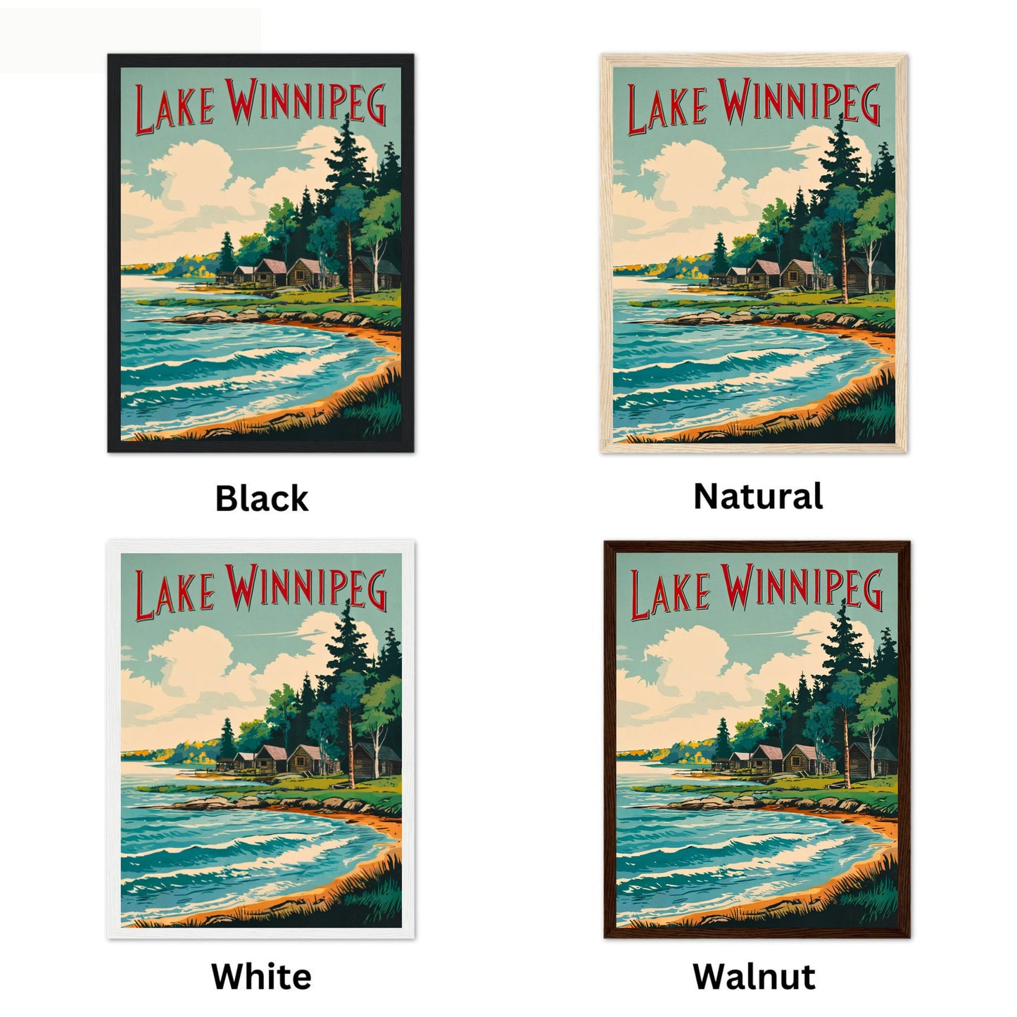 Lake Winnipeg Vintage Travel Poster - Expansive and Serene