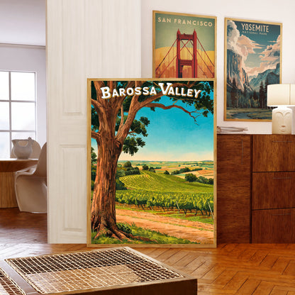 Barossa Valley Vintage Travel Poster - Australia’s Wine Wonderland