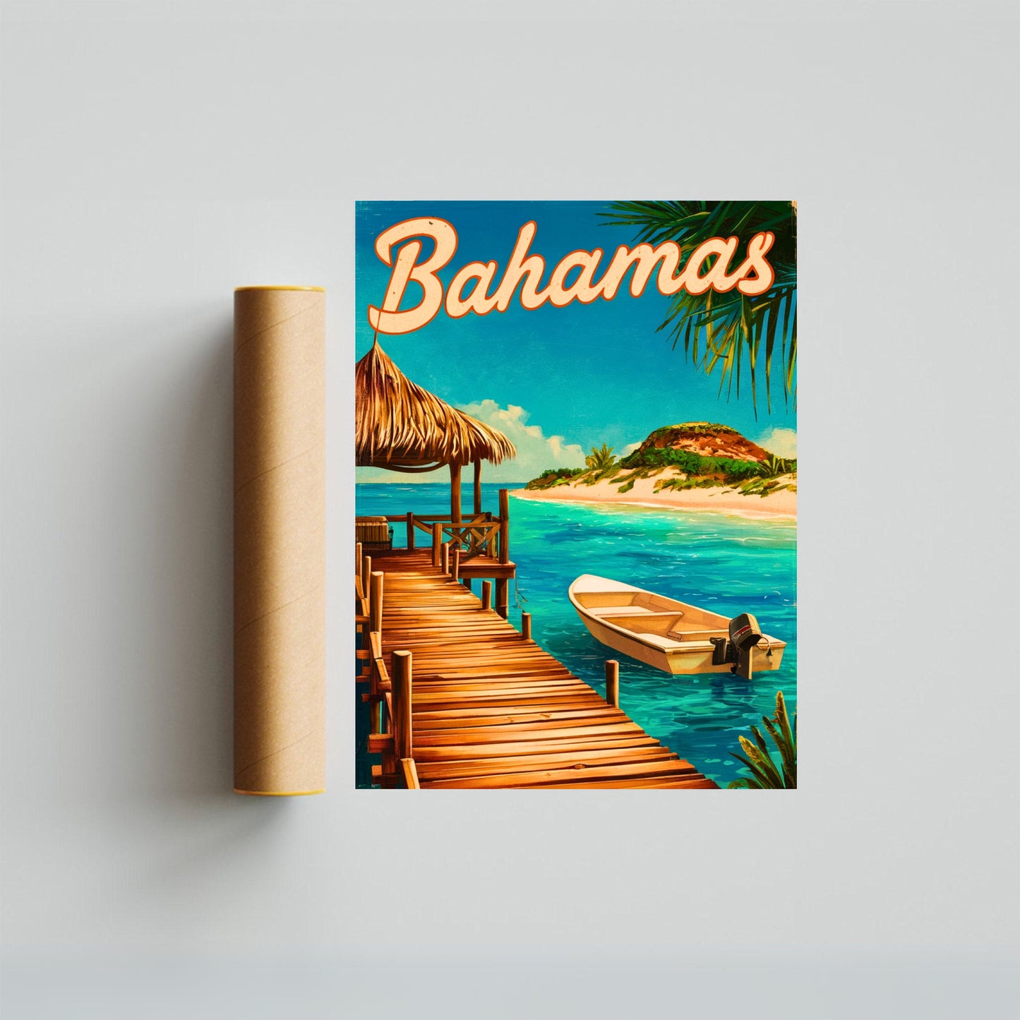 Bahamas Vintage Travel Poster - Tropical Paradise