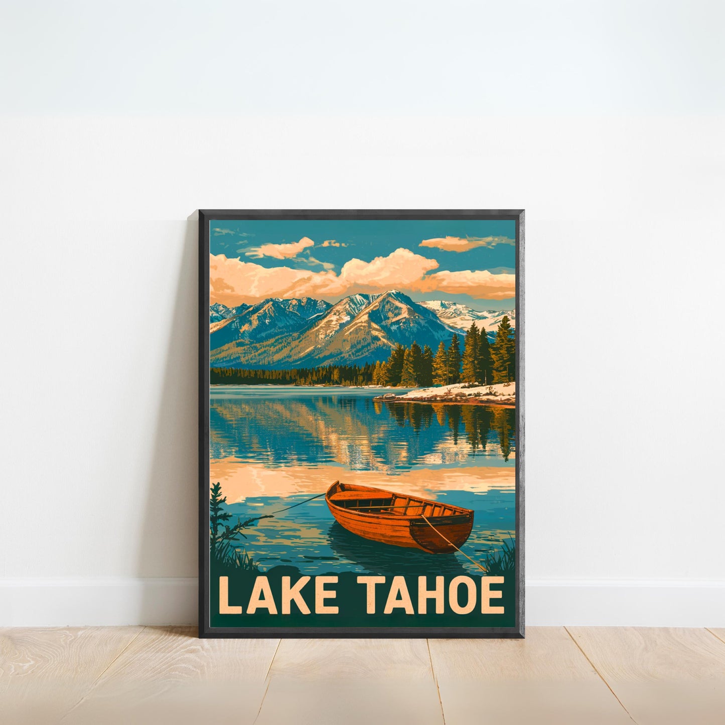 Lake Tahoe Vintage Travel Poster