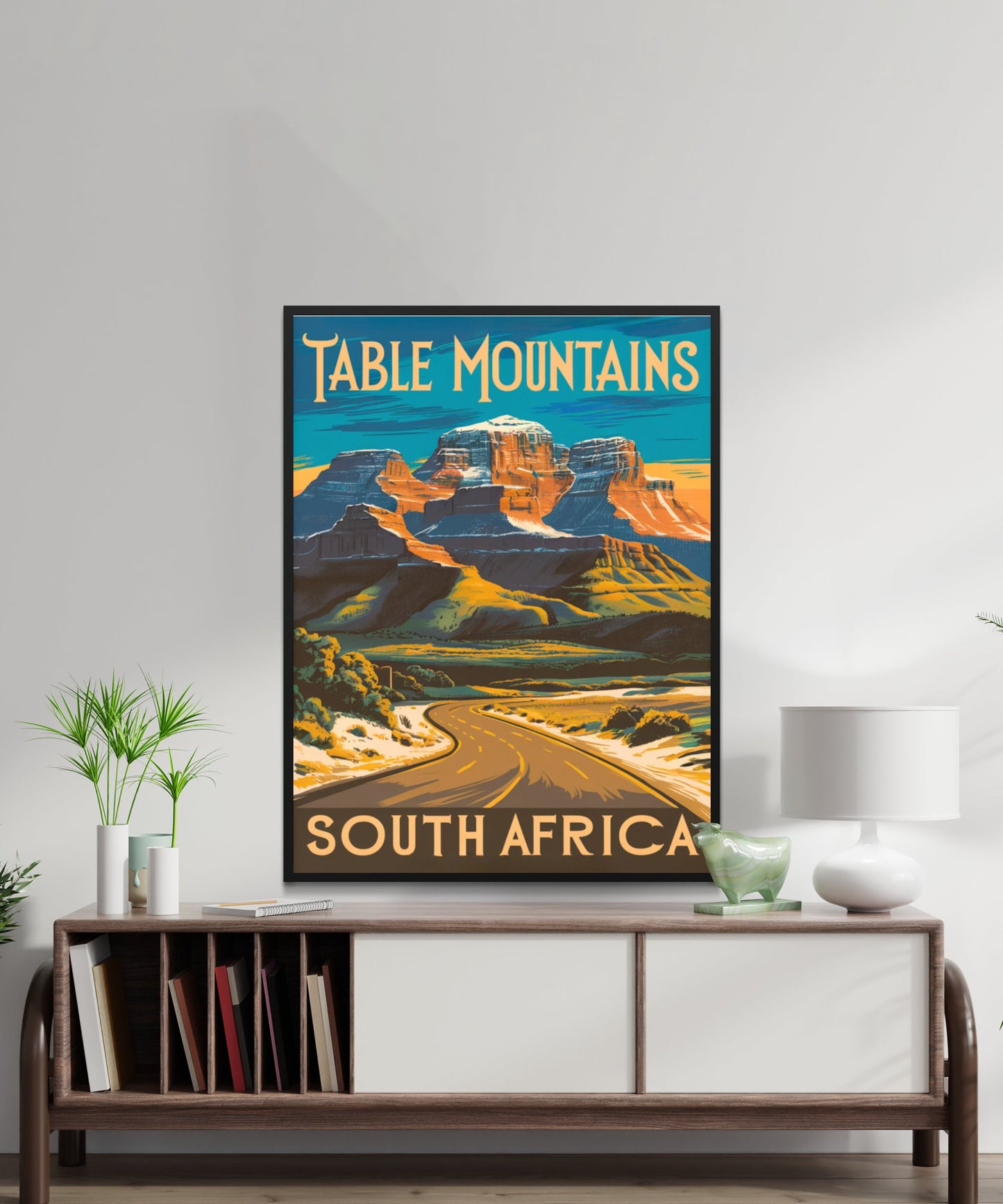 Table Mountain Vintage Travel Poster