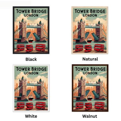 Tower Bridge Vintage Travel Poster - Timeless London Icon