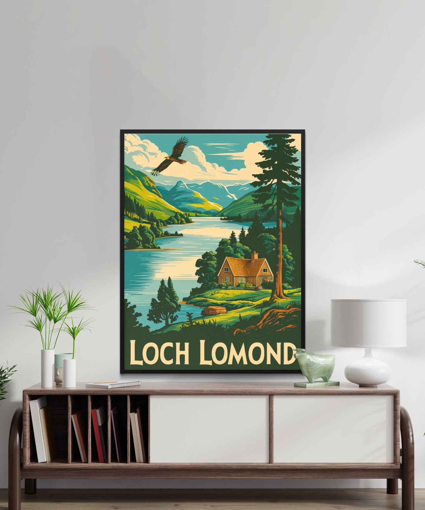 Loch Lomond Vintage Travel Poster - Pristine Lakes