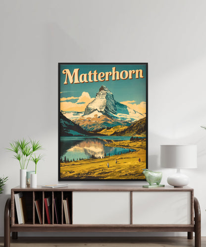 Matterhorn Vintage Travel Poster - Alpine Majesty