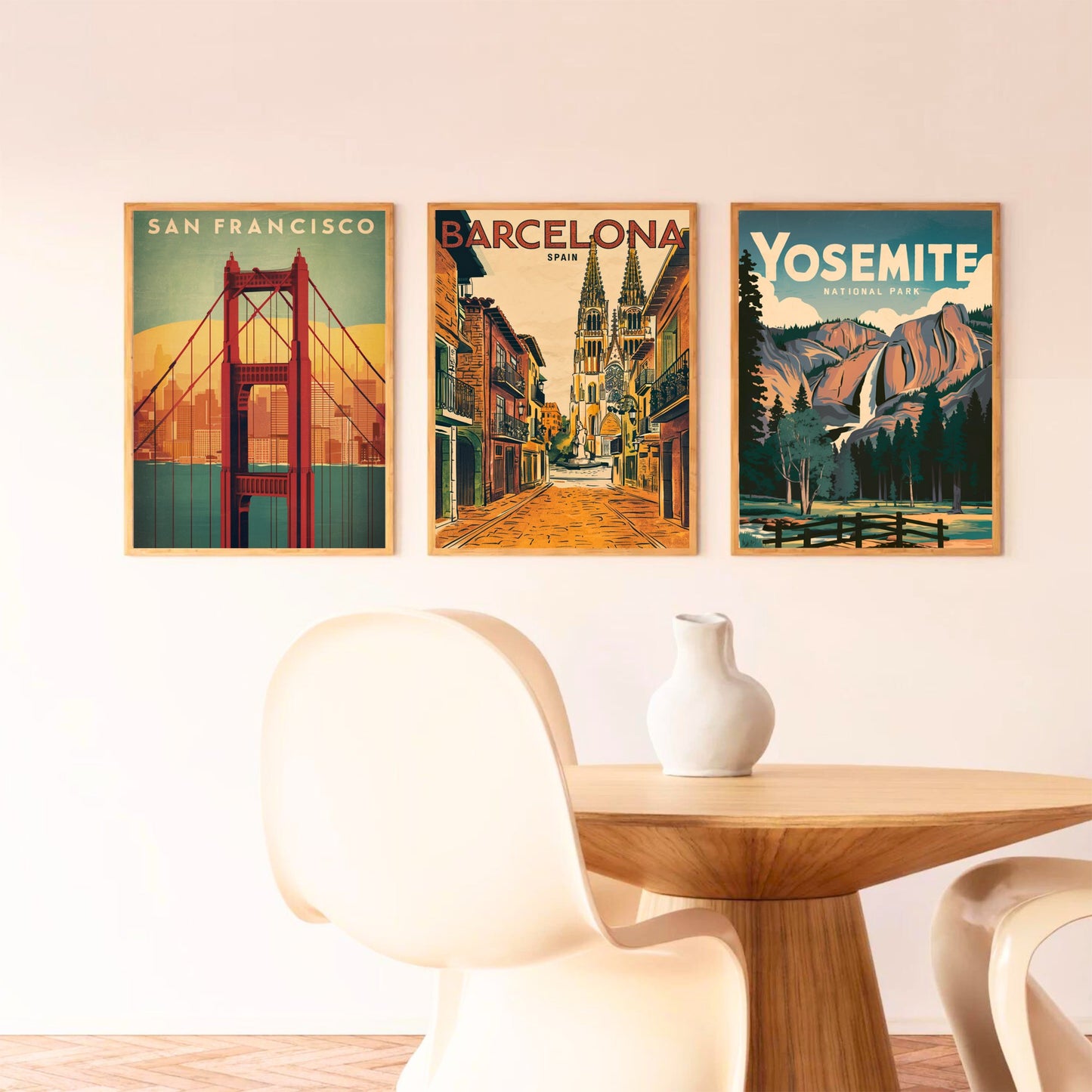 Barcelona Vintage Travel Poster  - City of Art and Culture