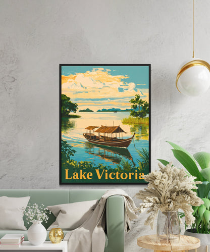 Lake Victoria Vintage Travel Poster - Beauty of Africa’s Great Lake