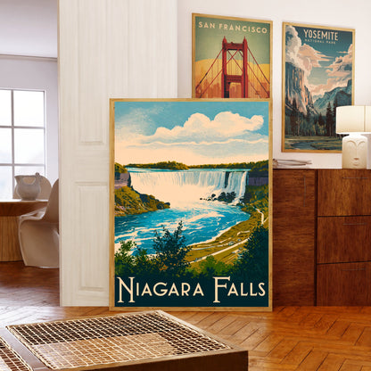 Niagara Falls Vintage Travel Poster