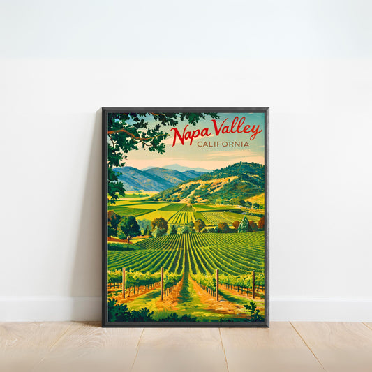 Napa Valley Vintage Travel Poster