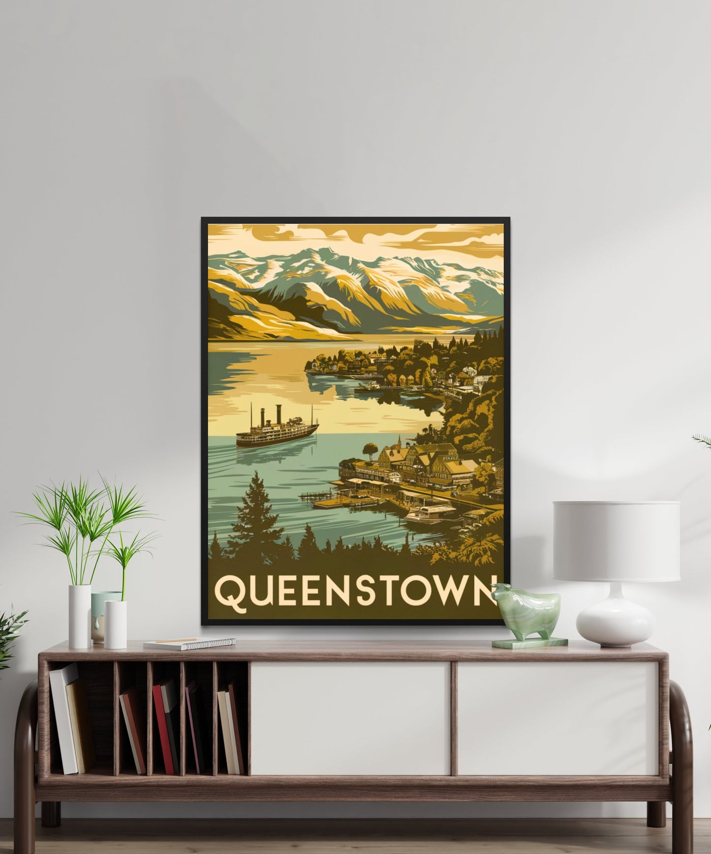 Queenstown Vintage Travel Poster - Alpine Resort