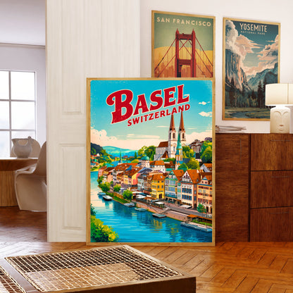 Basel Vintage Travel Poster