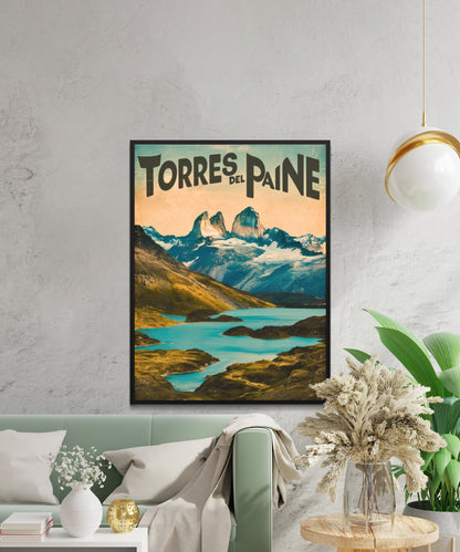 Torres del Paine Vintage Travel Poster - Wilderness Splendor