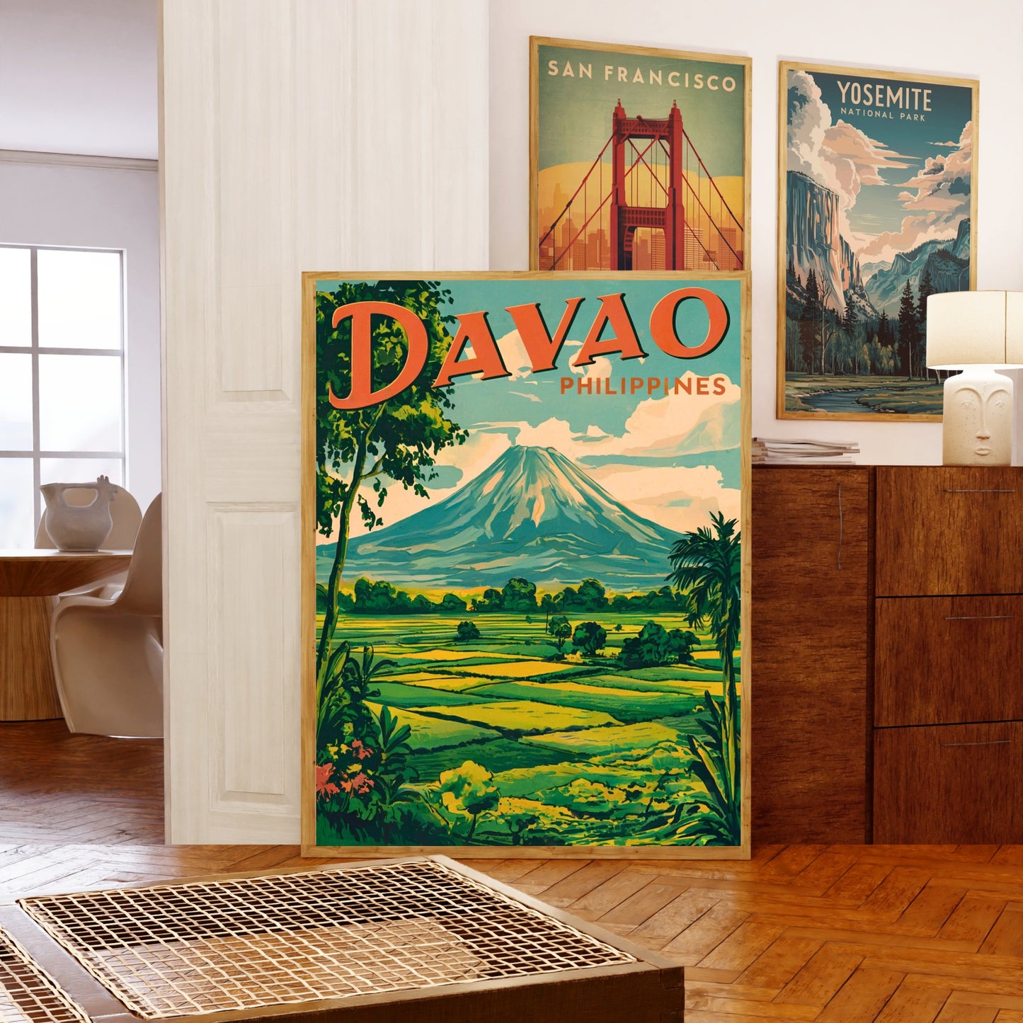 Davao Vintage Travel Poster - Gateway to Mindanao's Wonders