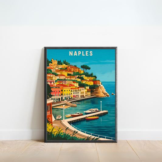 Naples Vintage Travel Poster