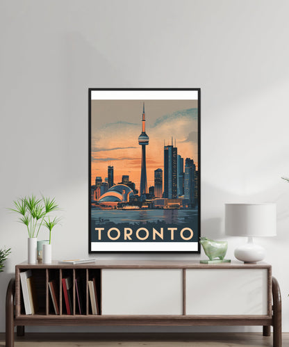 Toronto Vintage Travel Poster - Busy Streets