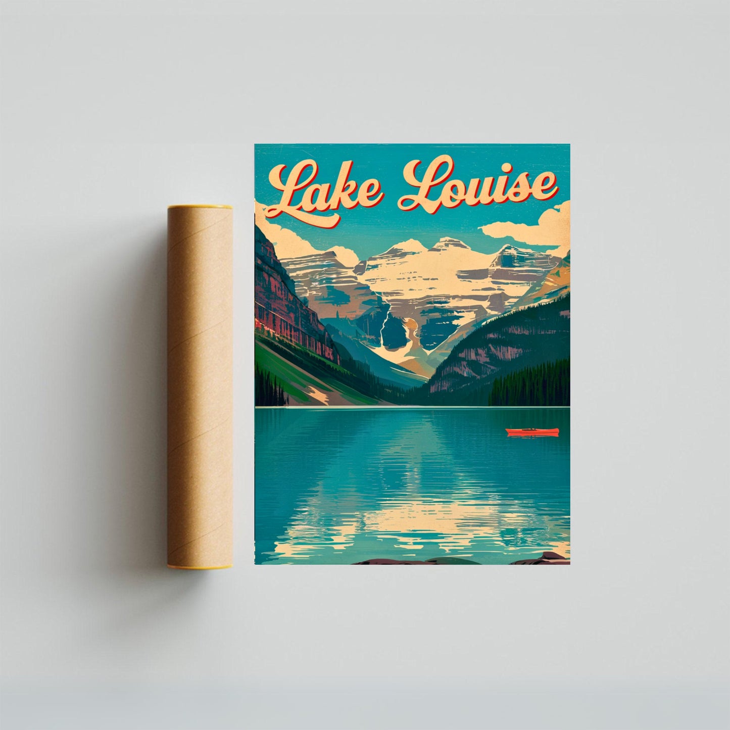 Lake Louise Vintage Travel Poster - Scenic Wonderland