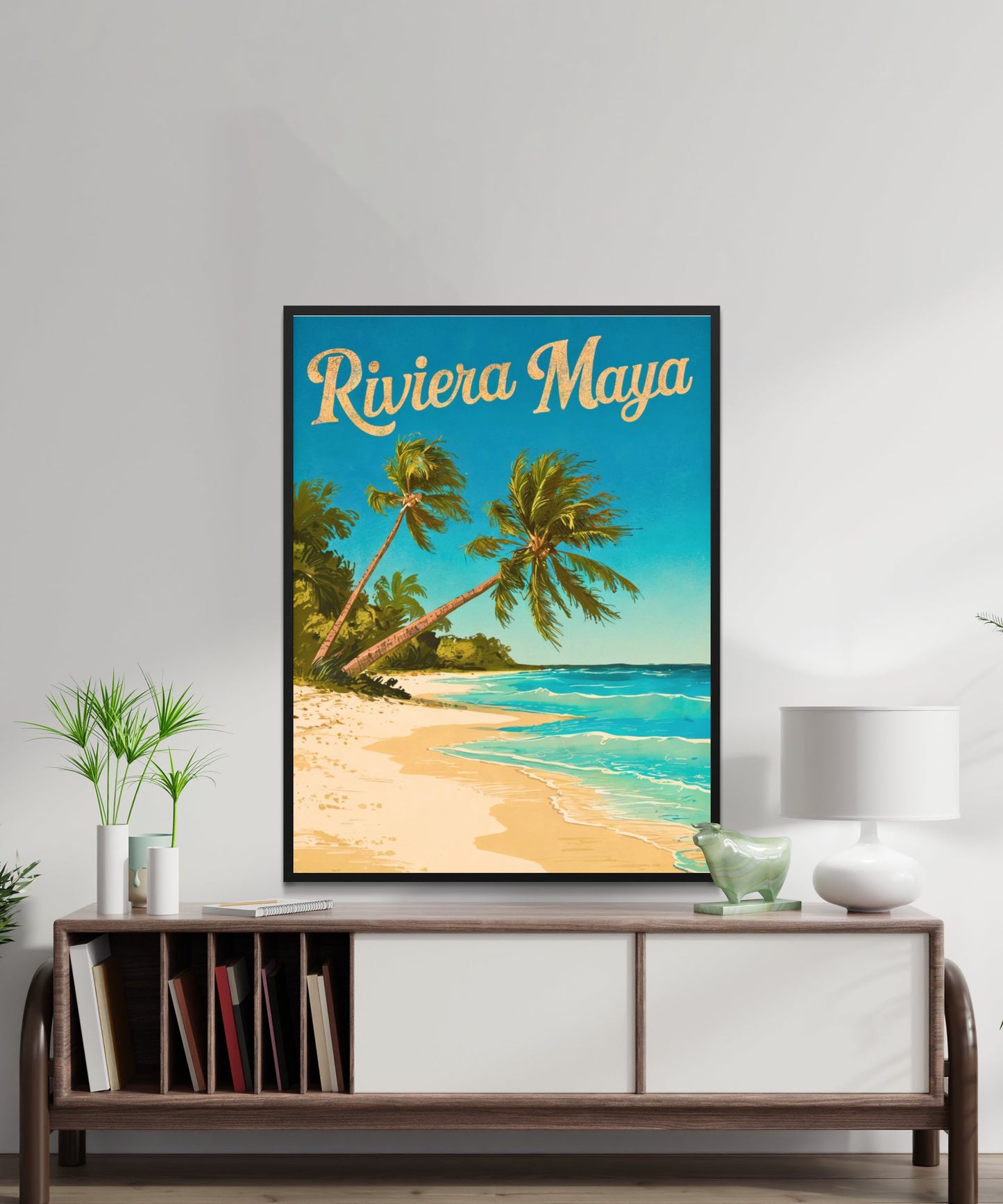 Riviera Maya Vintage Travel Poster - Caribbean Bliss