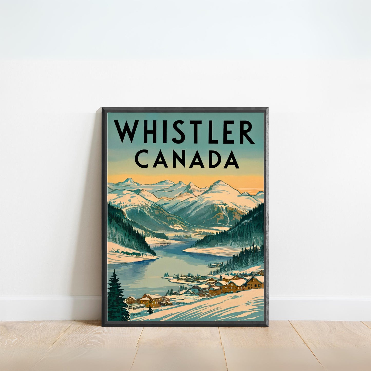 Whistler Vintage Travel Poster - Peak of Canadian Adventure