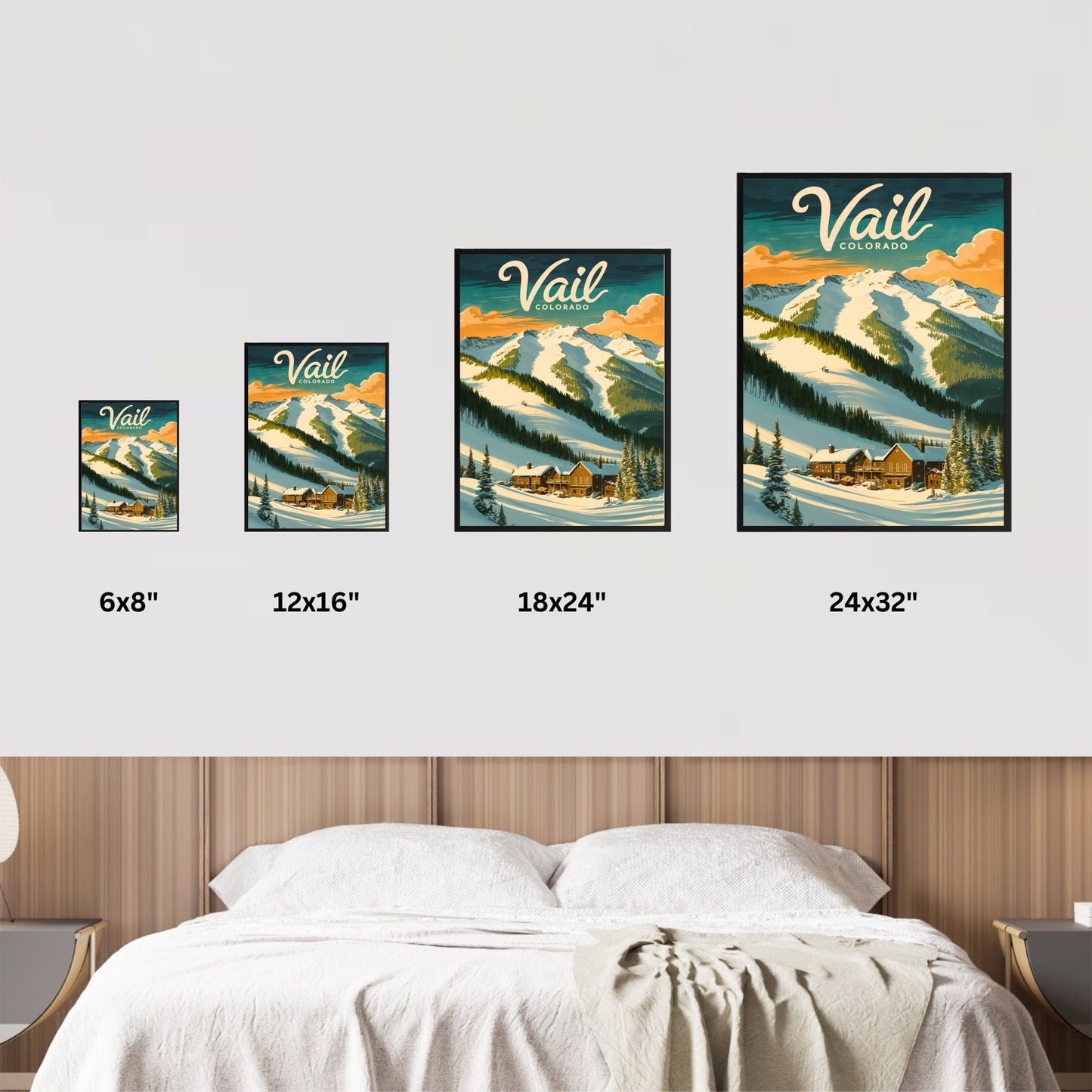 Vail Mountain Vintage Travel Poster - Charming Destination