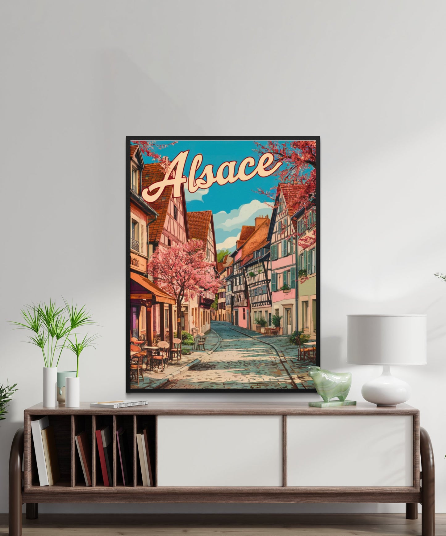 Alsace Vintage Travel Poster