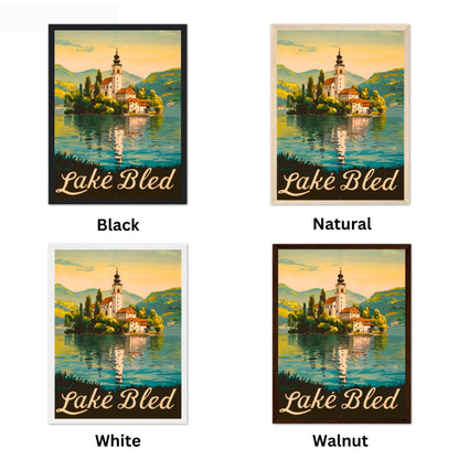 Lake Bled Vintage Travel Poster - Scenic Beauty