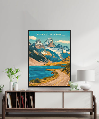 Torres del Paine Vintage Travel Poster - Alpine Wonders