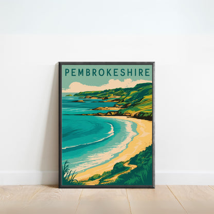 Pembrokeshire Vintage Travel Poster