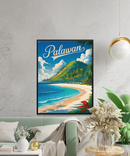 Palawan Vintage Travel Poster