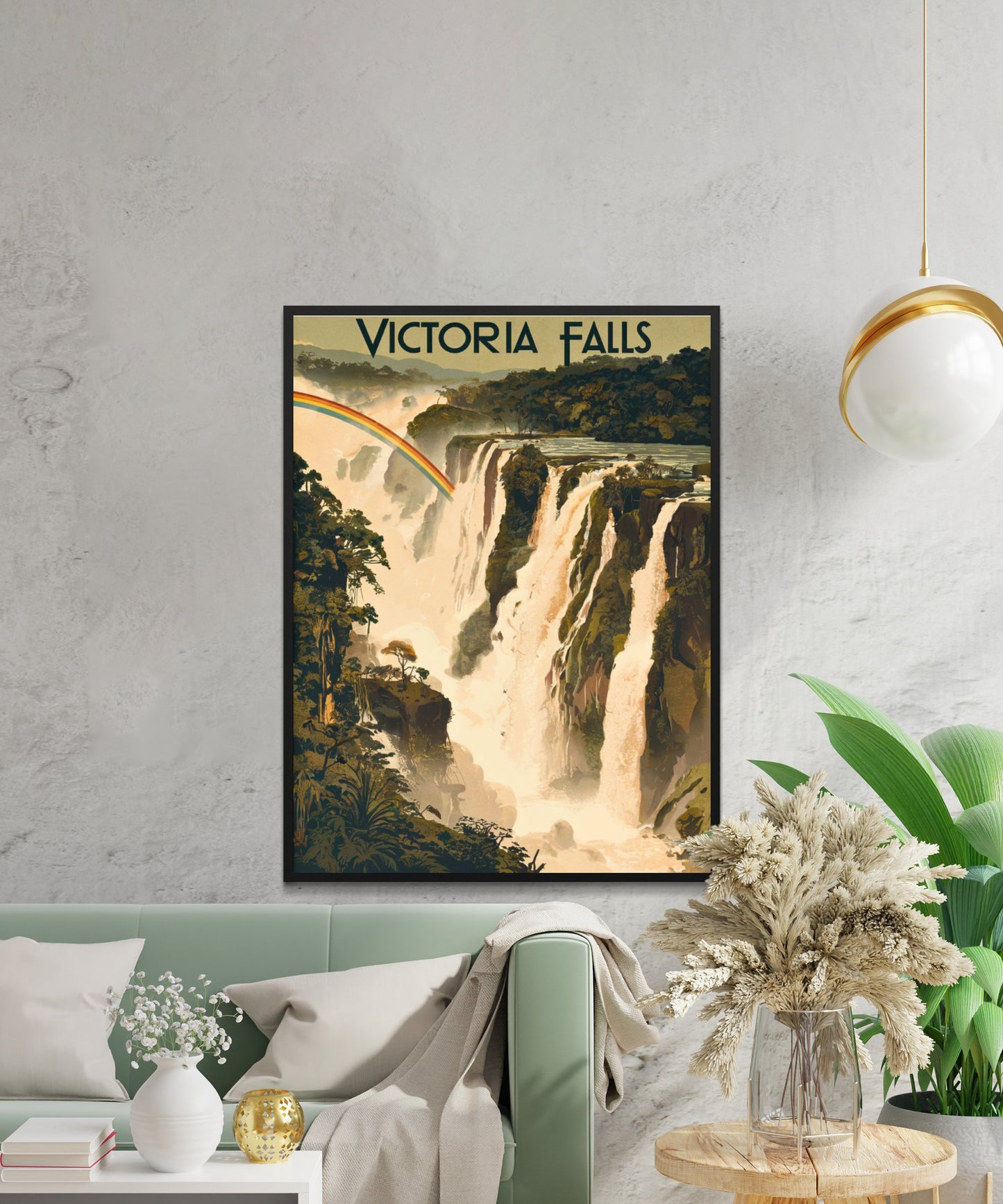 Victoria Falls Vintage Travel Poster - The Smoke that Thunders