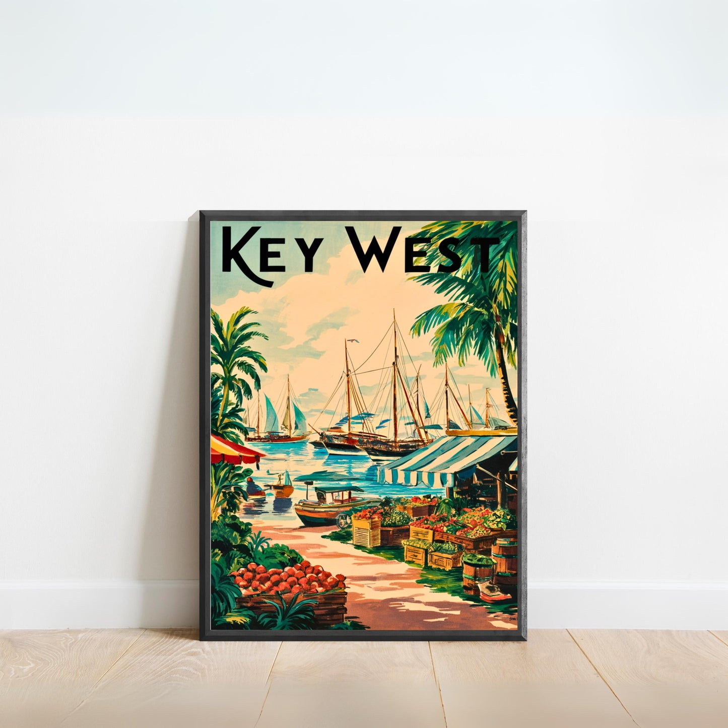 Key West Vintage Travel Poster - Conch Republic Charm