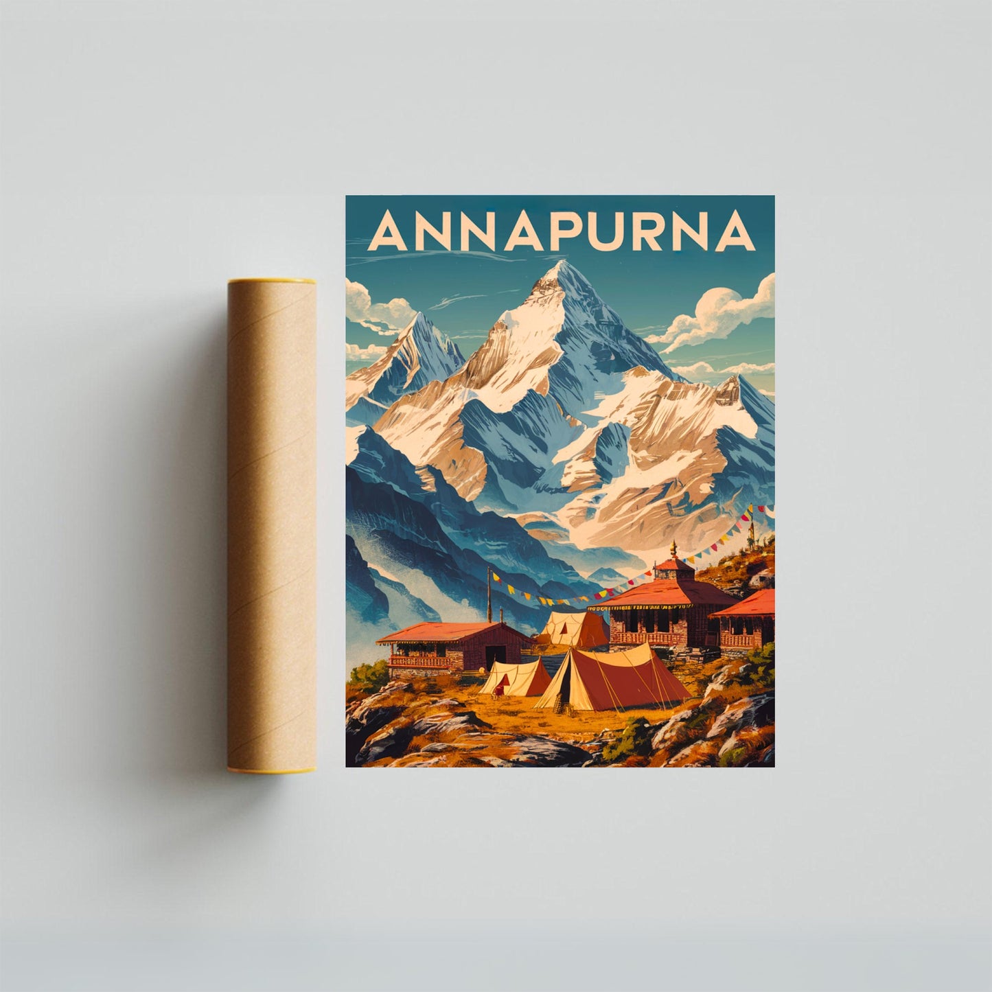 Annapurna Vintage Travel Poster - Scenic Beauty