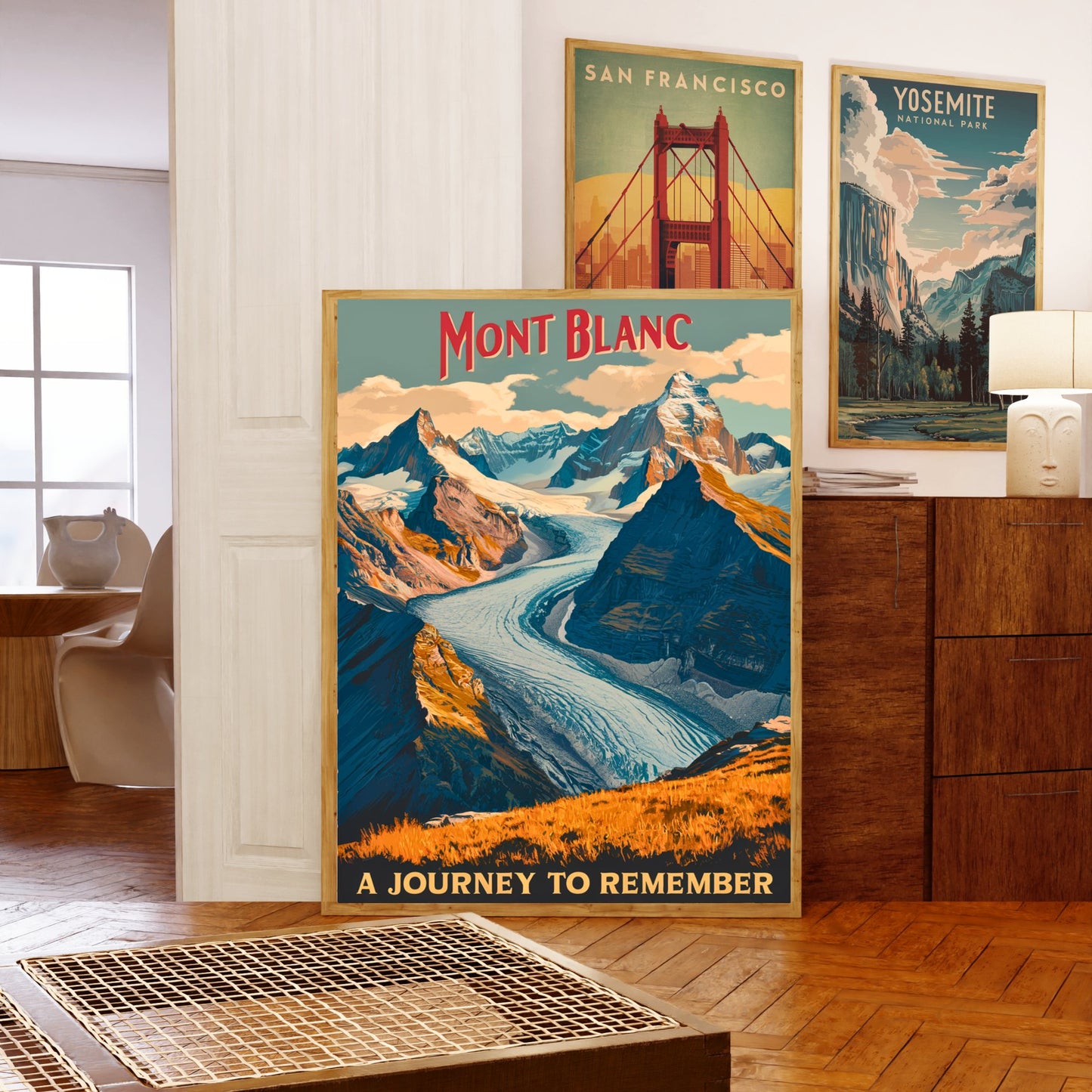 Mont Blanc Vintage Travel Poster