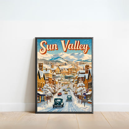 Sun Valley Vintage Travel Poster