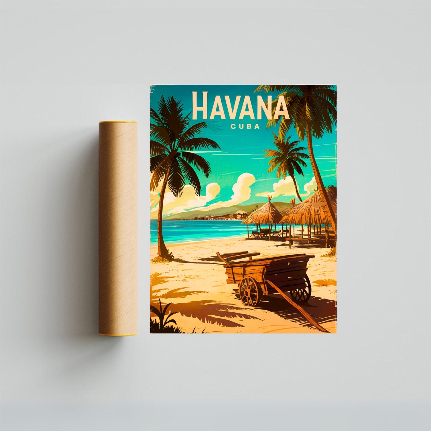 Havana Vintage Travel Poster