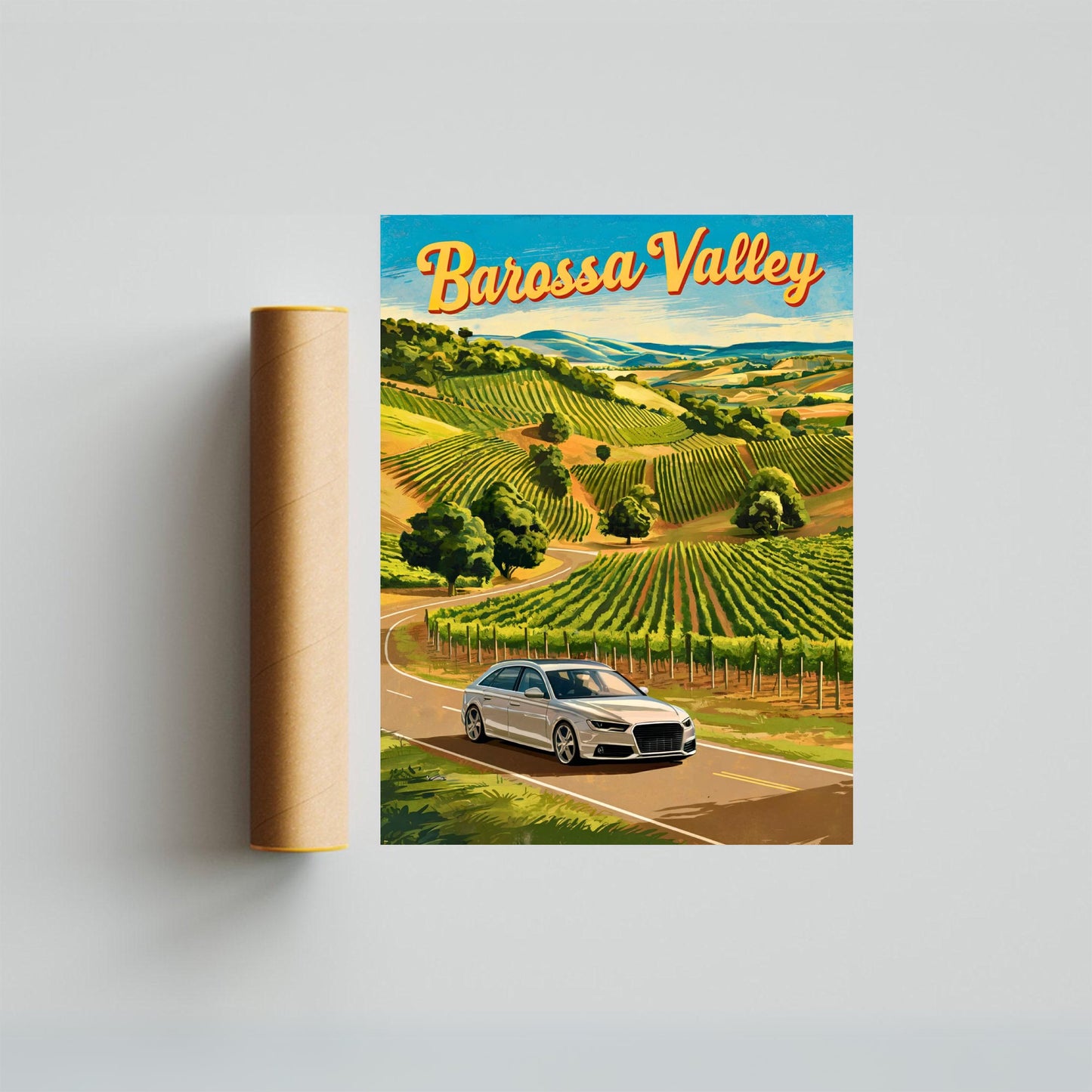 Barossa Valley Vintage Travel Poster