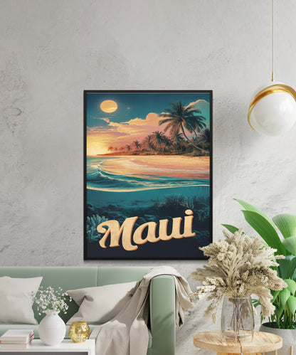 Maui Vintage Travel Poster