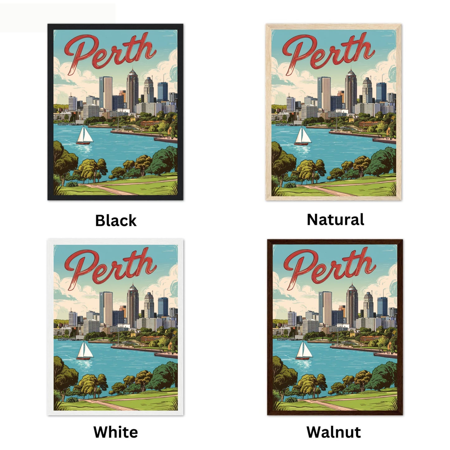 Perth Vintage Travel Poster